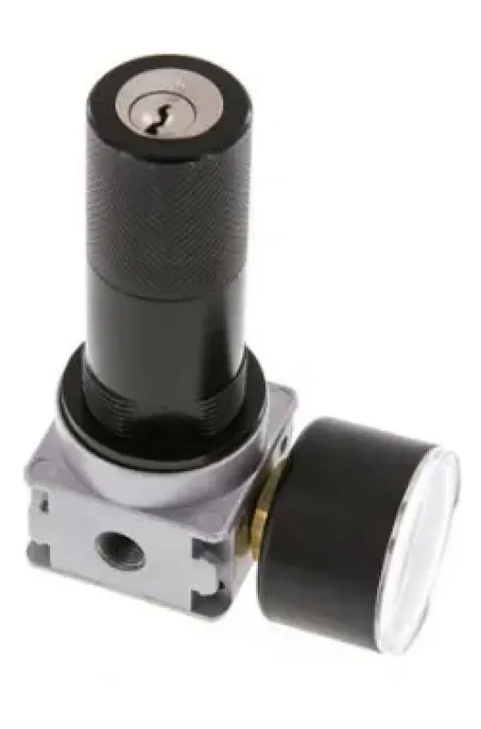 Exemplarische Darstellung abschliesbar Aventics High-Flow Druckregler Serie Multifix Baureihe 0 für industrielle Anwendungen